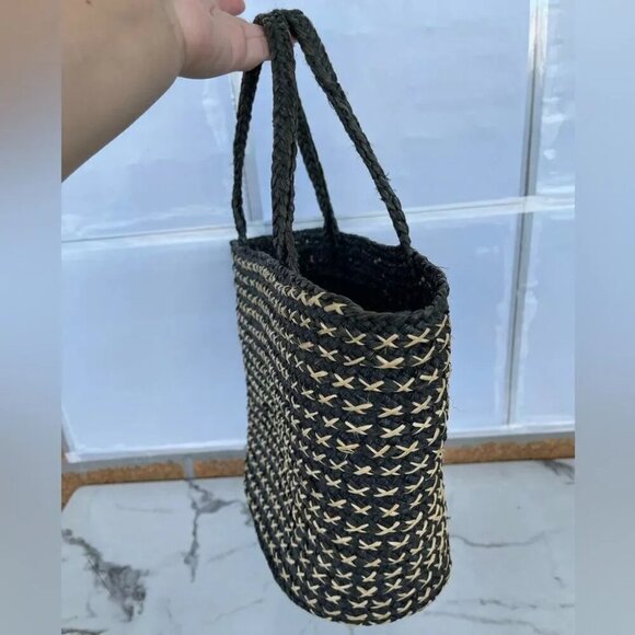 Annabel Ingall Raffia Woven Basket Tote Bag - Picture 3 of 10